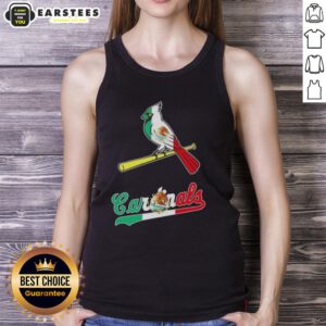 Awesome St. Louis Cardinals baseball tank top featuring a vibrant Mexican flag design, perfect for fans and summer wear.