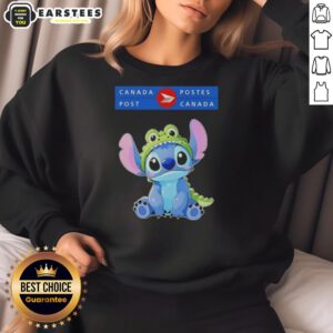 Awesome Stitch Cosplay Crocodile X Canada Post Sweatshirt featuring vibrant colors and detailed design for fans.