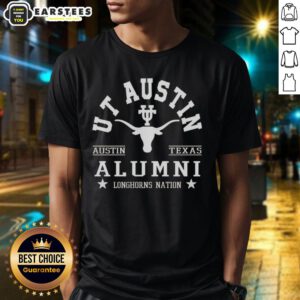 Alt Text: Awesome Texas Longhorns UT Austin alumni T-shirt featuring iconic Longhorns logo, perfect for Longhorns Nation fans.