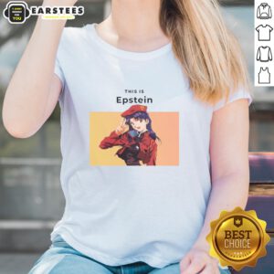 Awesome Epstein Misato Katsuragi ladies tee featuring a stylish design for anime fans and casual wear enthusiasts.