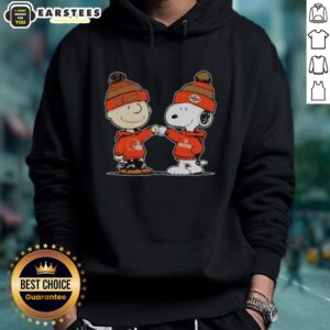 Cute Cleveland Browns Snoopy and Charlie Brown best friends hoodie, perfect for fans and cozy game day wear.