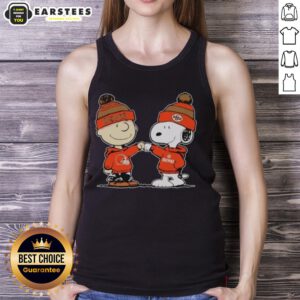 Alt Text: Cute Cleveland Browns Snoopy and Charlie Brown Best Friends tank top featuring vibrant graphics and team colors.