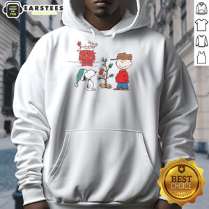 Alt Text: Good Classic Christmas A Very Charlie Brown Tree Hoodie featuring a whimsical tree design for festive holiday cheer.