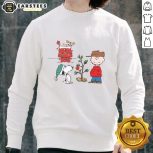 Good Classic Christmas A Very Charlie Brown Tree Sweatshirt featuring a festive design perfect for holiday celebrations.