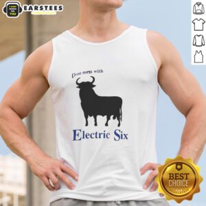 Good Electric Six Don't Mess With Bull Tank Top featuring bold graphic design and vibrant colors for trendy summer fashion.