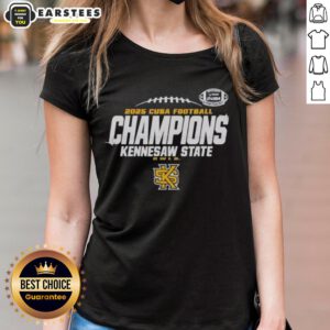 Good Kennesaw State Owls C-USA Champs 2025 football locker room ladies tee showcasing team spirit and style.