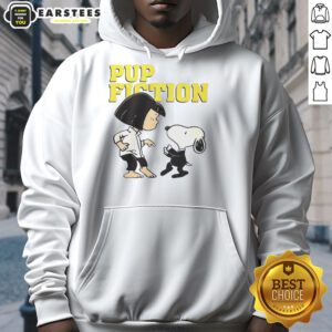 Good Lucy and Snoopy Pulp Fiction hoodie featuring vibrant graphics and a stylish design for fans of iconic pop culture.