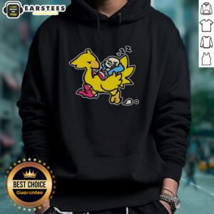 Good Sans and Chocobo hoodie featuring vibrant graphics of Sans from Undertale and a playful Chocobo design.