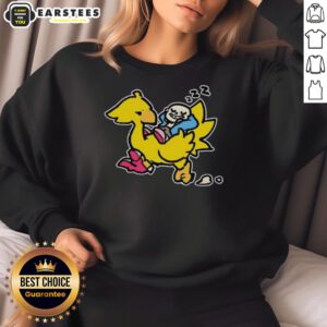 Good Sans and Chocobo sweatshirt featuring vibrant graphics of popular gaming characters for cozy, stylish wear.