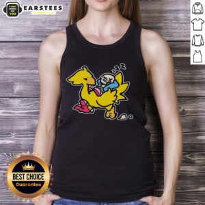 Good Sans and Chocobo tank top featuring vibrant graphics of Sans from Undertale and a cute Chocobo design.