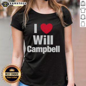 Happy I Love Will Campbell New England Patriots ladies tee featuring team colors and logo, perfect for female fans.