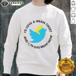 Cozy sweatshirt featuring 'Hot Twitter ID Love a Mean Tweet' design, perfect for fans of humor and social media trends.