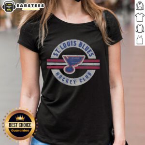 Original St. Louis Blues vintage surround ladies tee featuring classic team logo and stylish design for fans.