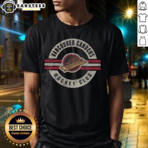 Original Vancouver Canucks Vintage Surround T-Shirt featuring classic team logo and retro design on a stylish tee.