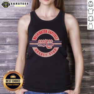 Original Washington Capitals vintage surround tank top featuring classic team logo and retro design for hockey fans.