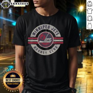 Original Winnipeg Jets Vintage Surround T-Shirt featuring retro logo design in classic blue and white colors.