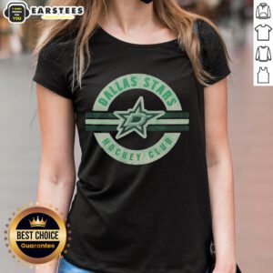 Premium Dallas Stars Surround Ladies Tee featuring vibrant team colors and logo, perfect for female hockey fans.