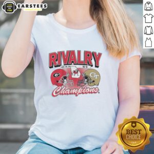 Alt Text: Premium Georgia Football Rivalry Winner 2025 Ladies Tee in stylish design showcasing team spirit and sports fashion.
