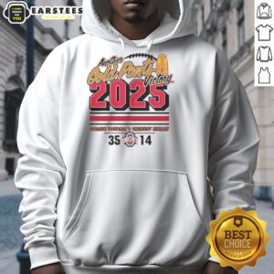 Premium Ohio State Buckeyes 2025 hoodie featuring the iconic gold pants design, perfect for fans and warm weather.