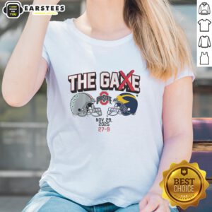 Alt Text: Premium Ohio State Football The Game Winner 2025 Ladies Tee featuring team logo and stylish design for fans.