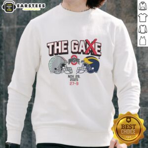Alt Text: Premium Ohio State Football The Game Winner 2025 Sweatshirt in scarlet, perfect for fans and game day attire.