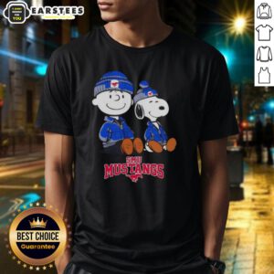 Premium SMU Mustangs X Snoopy and Charlie Brown T-shirt featuring vibrant graphics and comfortable fit for fans.