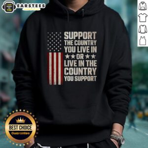 Premium Support hoodie featuring a flag design, representing living in the country you support.