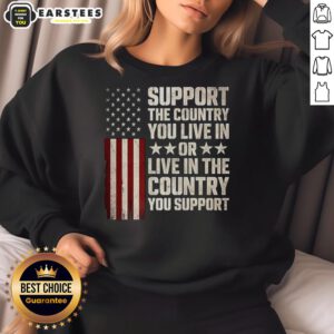 Premium Support sweatshirt featuring a flag design; perfect for showing pride in the country you live in or support.