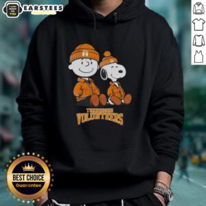 Premium Tennessee Volunteers x Snoopy and Charlie Brown hoodie featuring vibrant team colors and playful graphics.