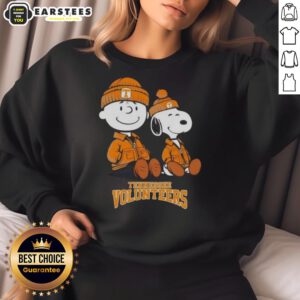 Premium Tennessee Volunteers X Snoopy and Charlie Brown sweatshirt featuring vibrant team colors and playful design.