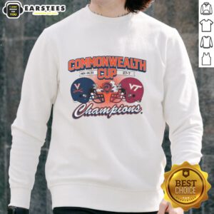 Premium Virginia Cavaliers Commonwealth Cup Winner 2025 sweatshirt featuring team colors and logo, perfect for fans.