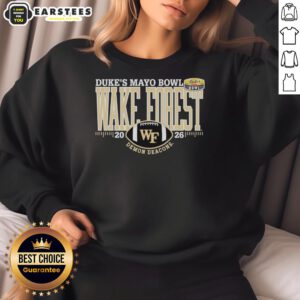 Premium Wake Forest Demon Deacons Dukes Mayo Bowl 2026 sweatshirt featuring team colors and logo for ultimate fan style.