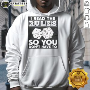 Stylish 'I Read The Rules So You Don't Have To' hoodie in a cozy setting, perfect for casual wear and making a statement.