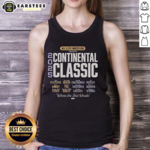 AEW Continental Classic 2025 tank top featuring top wrestlers, showcasing elite wrestling style and logo design.