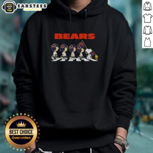 Top Chicago Bears X Peanuts Snoopy and Friends Abbey Road hoodie featuring iconic characters in a stylish design.