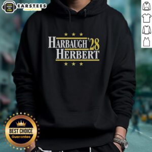 2028 hoodie featuring Jim Harbaugh vs. Justin Herbert design for Los Angeles Chargers fans.
