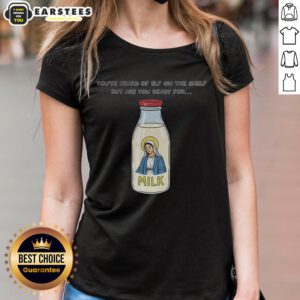 Top Mary on Dairy Milk meme ladies tee, featuring playful design inspired by Elf on the Shelf for fun holiday fashion.