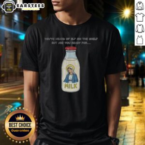 Top Mary on the Dairy Milk meme T-shirt featuring playful Elf on the Shelf design, perfect for holiday fun and gifts.