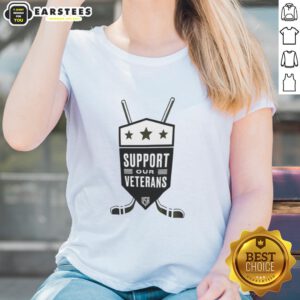 Top Support Our Veterans USA NHL Ladies Tee featuring patriotic design and comfortable fit for fans and supporters.