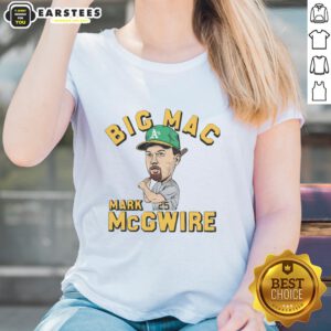 Awesome Athletics Mark McGwire Big Mac Ladies Tee featuring a stylish design for baseball fans.