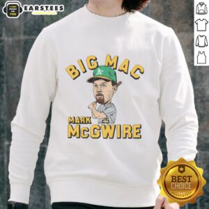 Awesome Athletics Mark McGwire Big Mac sweatshirt featuring vintage design and bold graphics for baseball fans.