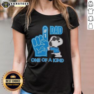 Awesome Detroit Lions X Snoopy dad one-of-a-kind ladies tee featuring colorful graphics and a stylish design.