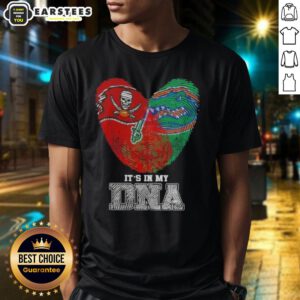 Awesome Fingerprints Tampa Bay Buccaneers X Florida Gators T-shirt showcasing team spirit with 'It's In My DNA' design.