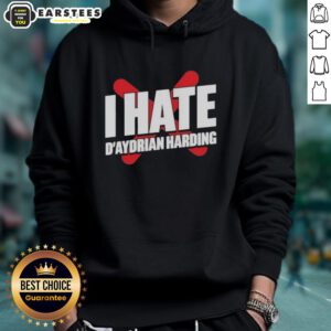 Alt Text: Awesome I Hate Daydrian Harding Hoodie featuring a bold design and comfortable fit for fans of unique streetwear.