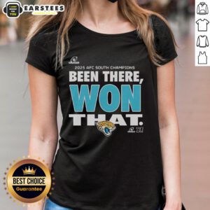 Alt Text: Awesome Jacksonville Jaguars Been There Won That ladies tee in vibrant colors, perfect for game day fashion.