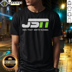 Jaxon Smith-Njigba Seattle Seahawks T-shirt featuring 'He's That Smith-Njigba' design, perfect for football fans.