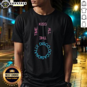 Awesome Kiss All The Time Disco Logo T-Shirt featuring vibrant colors and iconic band logo, perfect for music lovers.