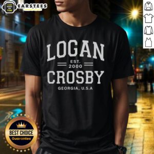 Awesome Logan Crosby Est 2000 Georgia USA T-Shirt featuring a stylish design and vibrant colors for casual wear.