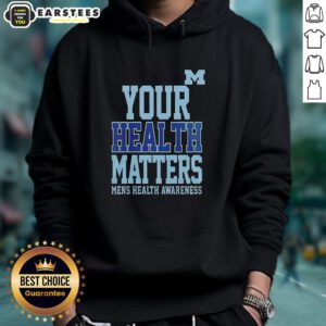 Alt Text: Awesome Michigan Wolverines hoodie promoting health awareness, perfect for fans and supporters of the team.