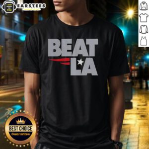 Awesome New England Patriots Beat LA T-Shirt featuring team colors and logo, perfect for fans celebrating a victory.